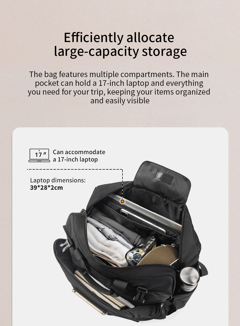 Tigernu High Quality Customizable Large Capacity Layered Storage Crossbody 17 Inches Waterproof Stylish Daily Commuting Backpack
