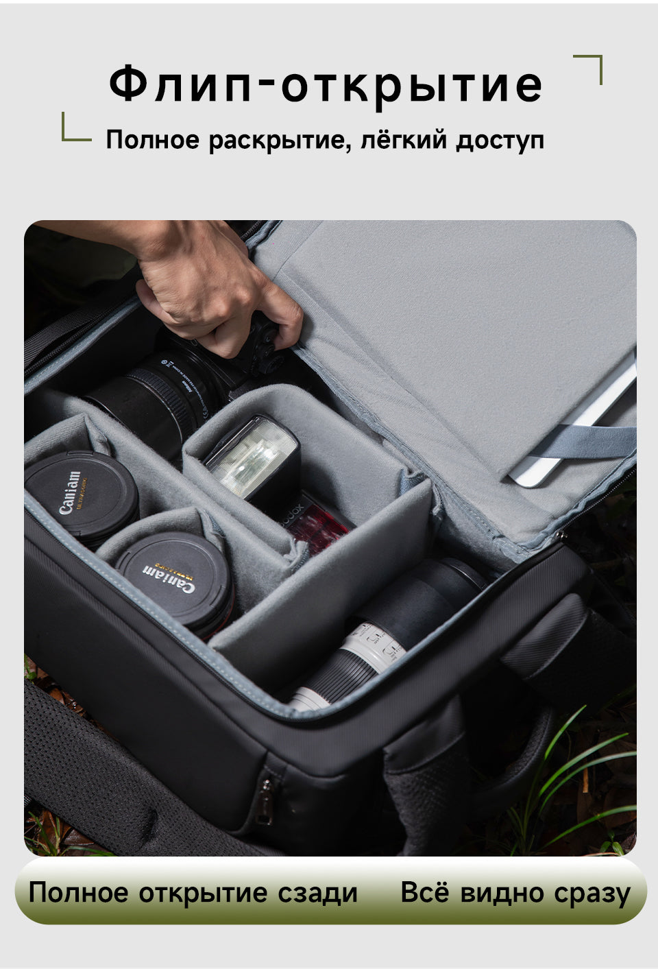 Tigernu Detachable Multi-pocket 14 Inch Nylon Waterproof Breathable Outdoor Photography Travel Camera Bag