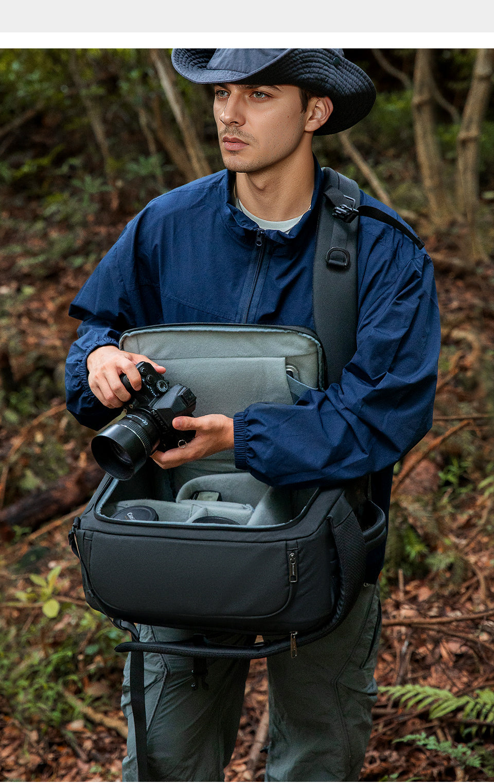 Tigernu Detachable Multi-pocket 14 Inch Nylon Waterproof Breathable Outdoor Photography Travel Camera Bag