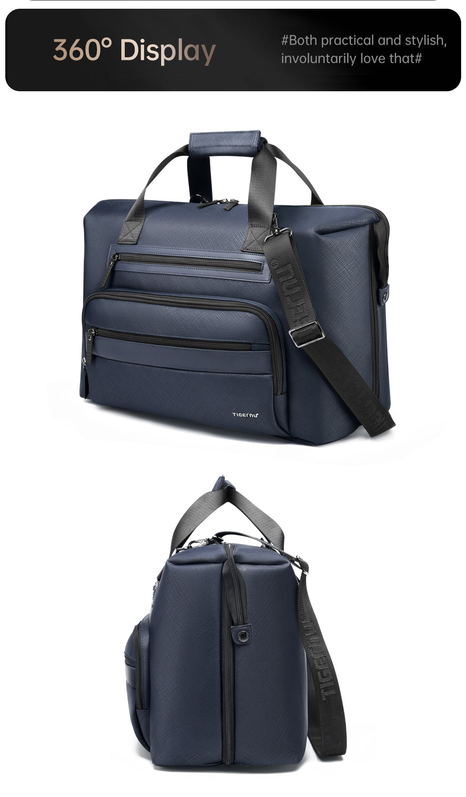 Tigernu fashion expand larger capacity waterproof luggage business travelling bag for outdoor