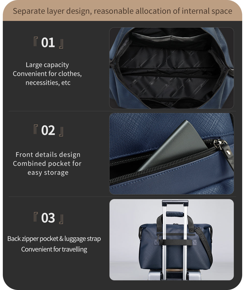 Tigernu fashion expand larger capacity waterproof luggage business travelling bag for outdoor