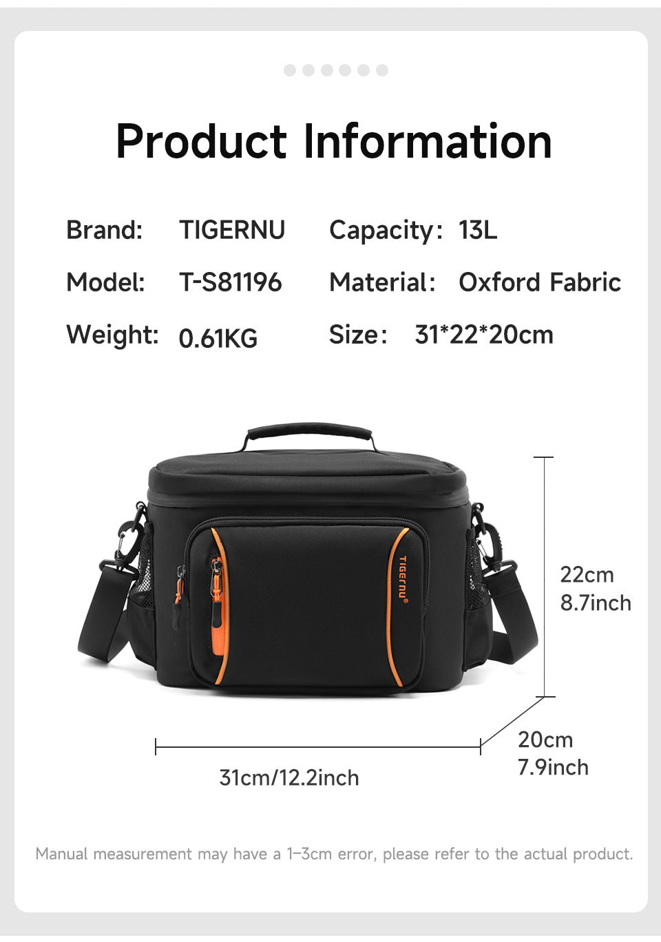Tigernu High Quality Custom Logo Portable Cooler Bags Multifunctional Heat Cold Preservation Picnic Bag Outdoor Camping Backpack