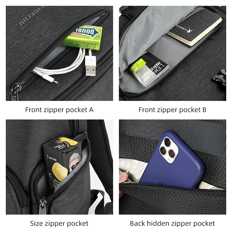 Tigernu Smart Storage Multicolor Backpack 14inch Ergonomic Waterproof Men's Outdoor Bag Men's Backpacks Backpack for Men
