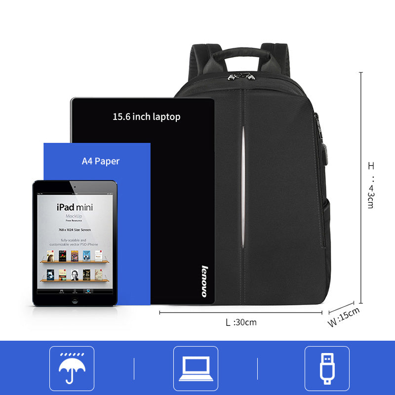 Tigernu Mens Backpack Bag Fit 15.6 Inch Laptop USB Recharging Travel Male Bag Anti-thief Student Bag