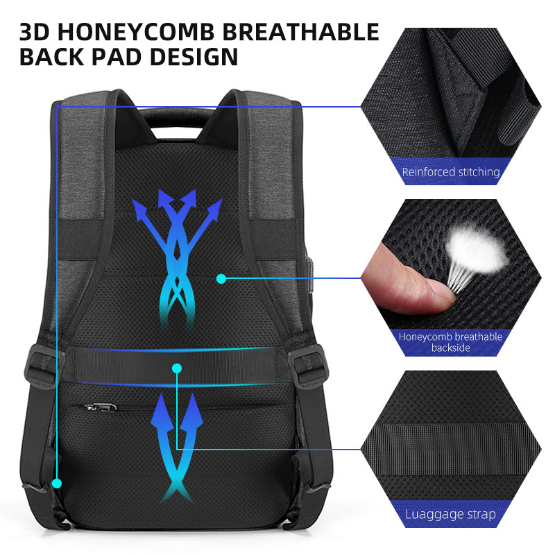 Tigernu Smart Storage Multicolor Backpack 14inch Ergonomic Waterproof Men's Outdoor Bag Men's Backpacks Backpack for Men