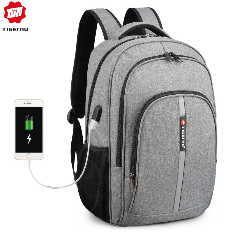 Tigernu High Quality Large Capacity Waterproof Polyester Men Backpack Travel Backpack Outdoor Business Laptop Bag Backpack