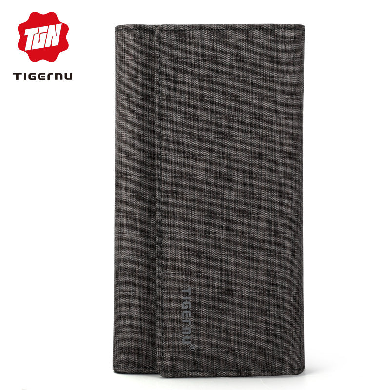 Tigernu Fashion Boutique 10 Inch Cationic Waterproof Oxford Cloth Waterproof Stain Resistant Universal Versatile Work Men's Wallet