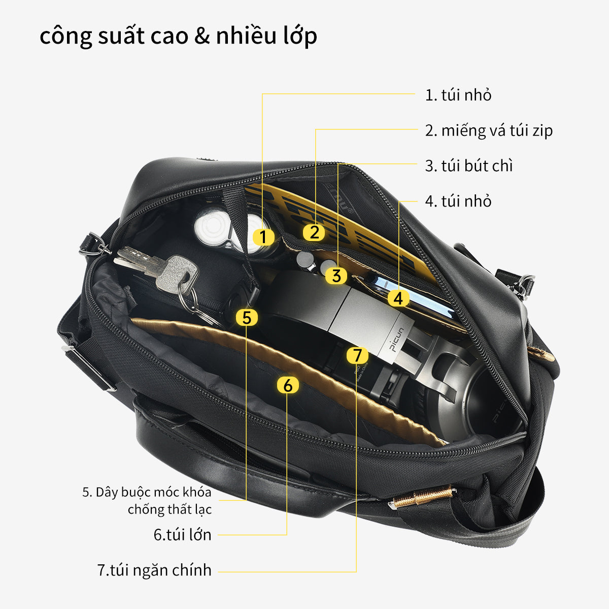 Tigernu Manufacturer's Waterproof Multifunction Soft Bag Business Briefcase Laptop Messenger Shoulder Bag