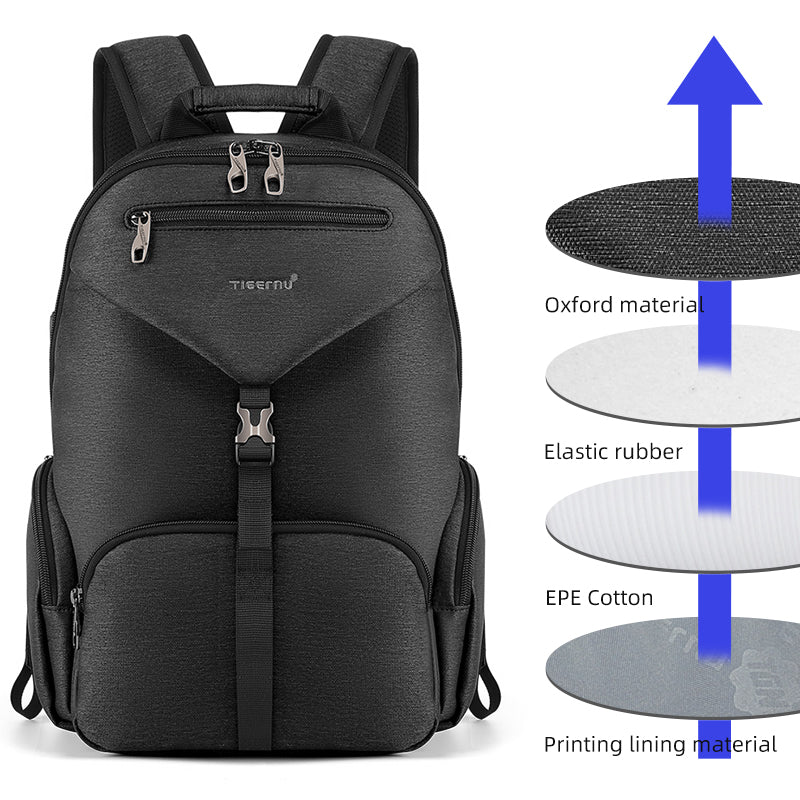 Tigernu Smart Storage Multicolor Backpack 14inch Ergonomic Waterproof Men's Outdoor Bag Men's Backpacks Backpack for Men