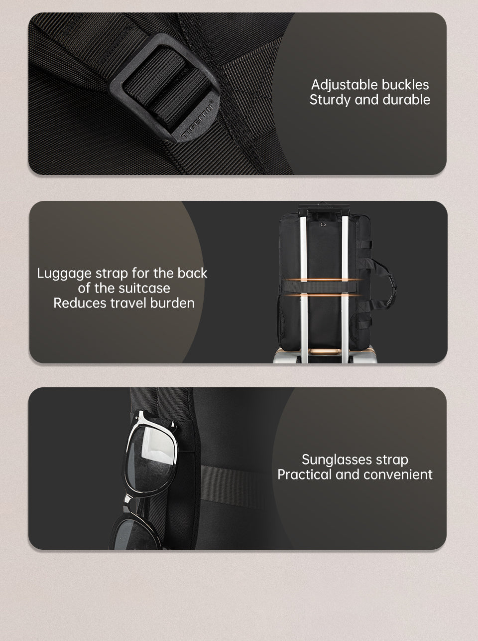 Tigernu High Quality Customizable Large Capacity Layered Storage Crossbody 17 Inches Waterproof Stylish Daily Commuting Backpack