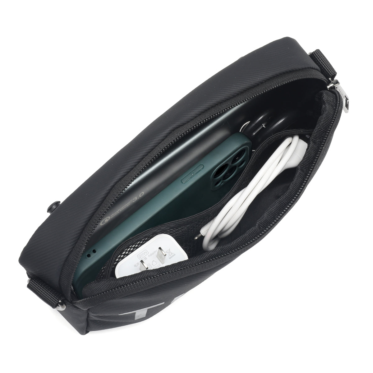 Tigernu Multi Functional Expansion Compartment, USB Waterproof and Breathable Honeycomb Back Panel, Nylon 3-in-1 Detachable Travel Bag