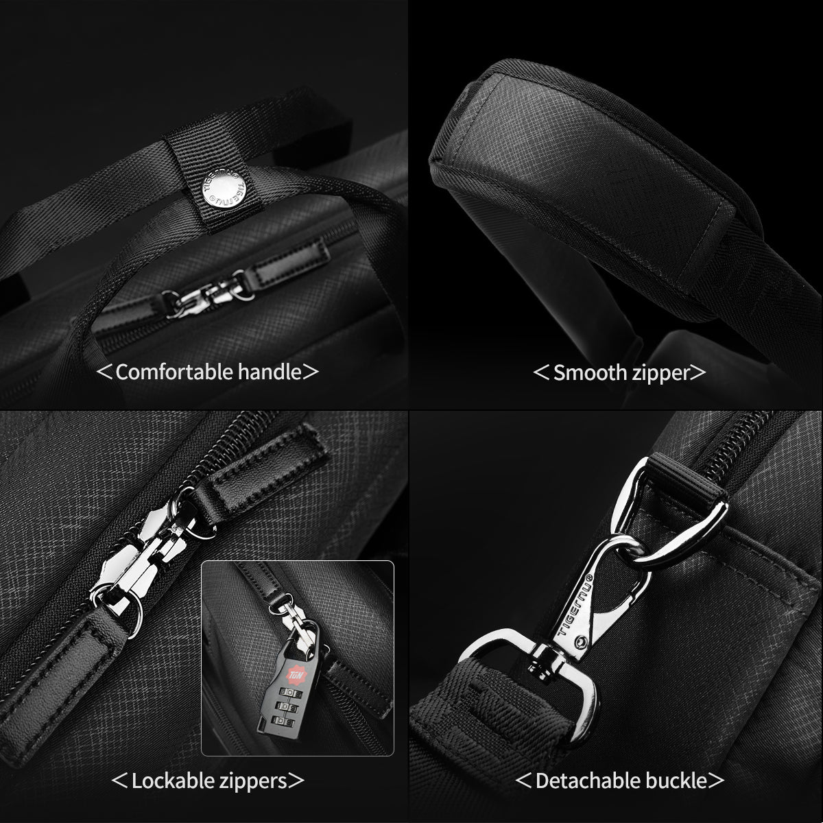 Tigernu Large Capacity Anti-Wrinkle Waterproof Business Travel Bag Formal Meeting Organizer Light Weight Scientific Storage Computer