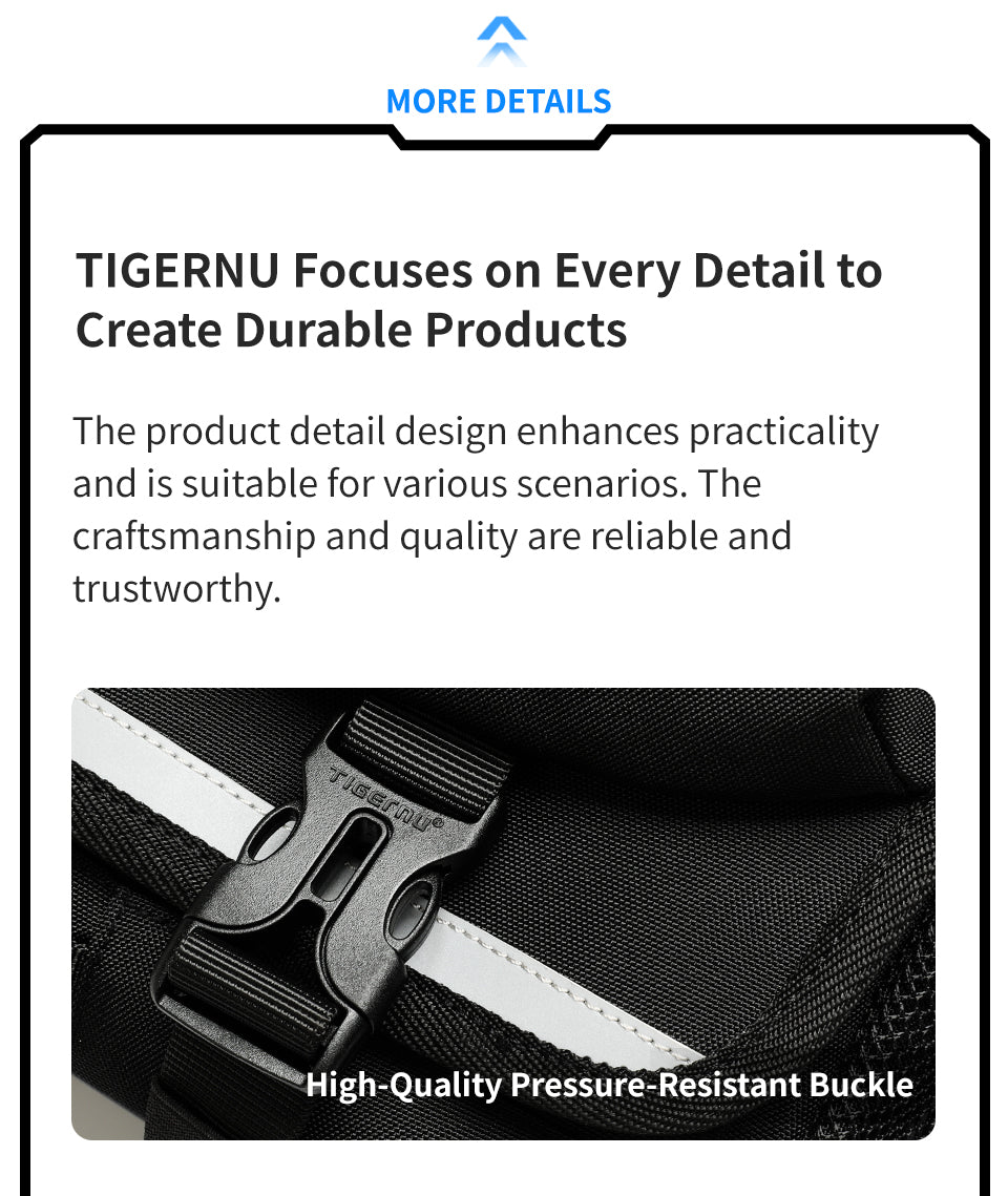 Tigernu Multi Pocket News Camera Bag with Adjustable Strap Garment Sport Bag Sneaker Custom Sales Travel Crossbody Bag