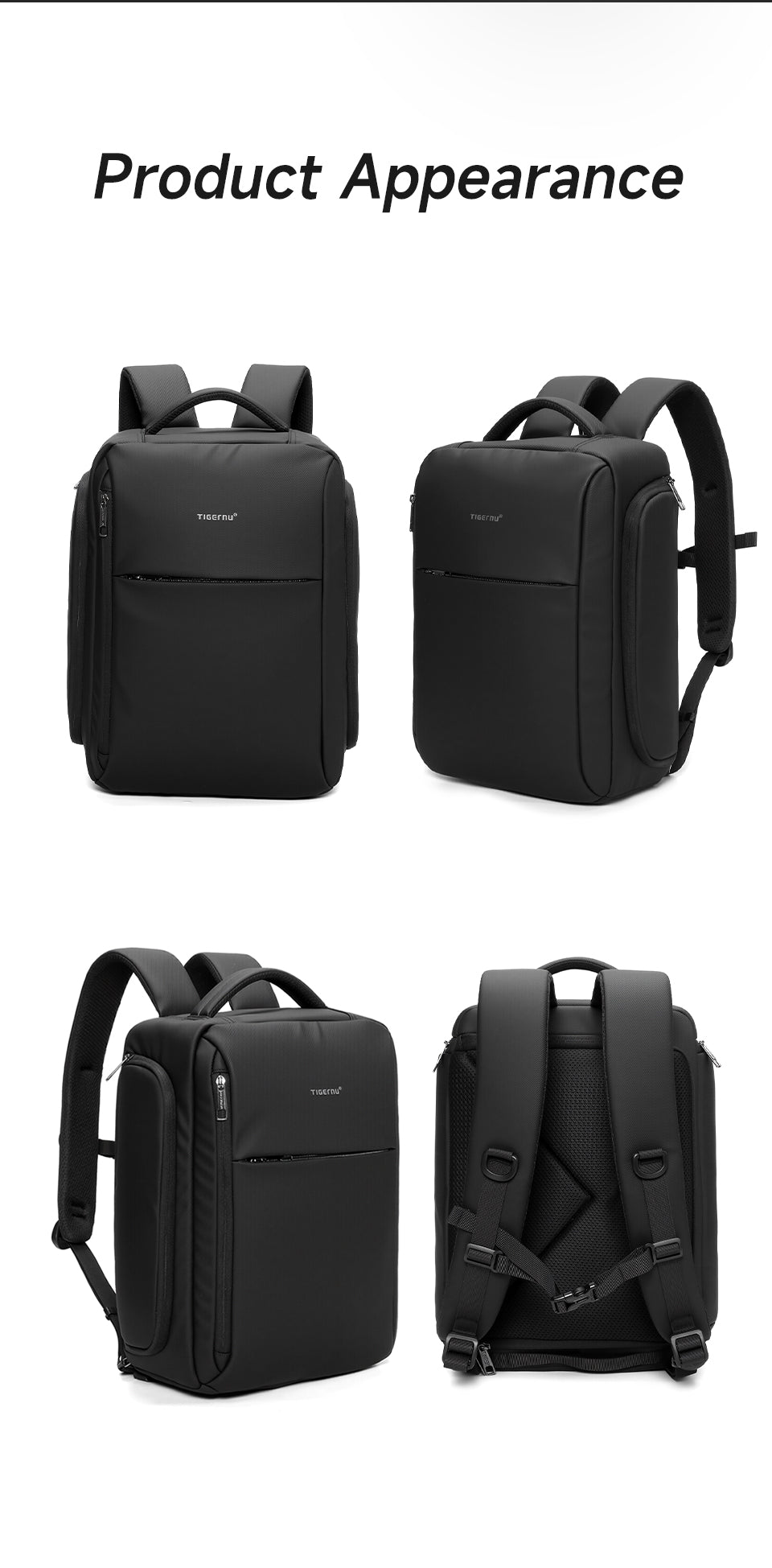 Tigernu Detachable Multi-pocket 14 Inch Nylon Waterproof Breathable Outdoor Photography Travel Camera Bag
