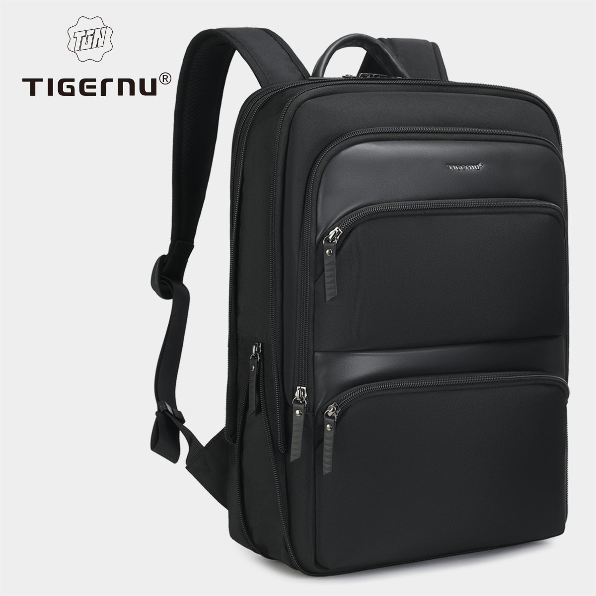 Tigernu Fashion Daily Portable Lightweight Laptop Bag Nylon S-Shaped Ergonomic Dynamic Expansion Men's Backpacks Backpack for Men