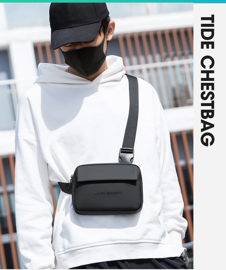 Mark Ryden Mini Type Crossbody Bag Men's Chest Bag Sports Casual Large Capacity Small Backpack Light Luxury Satchel