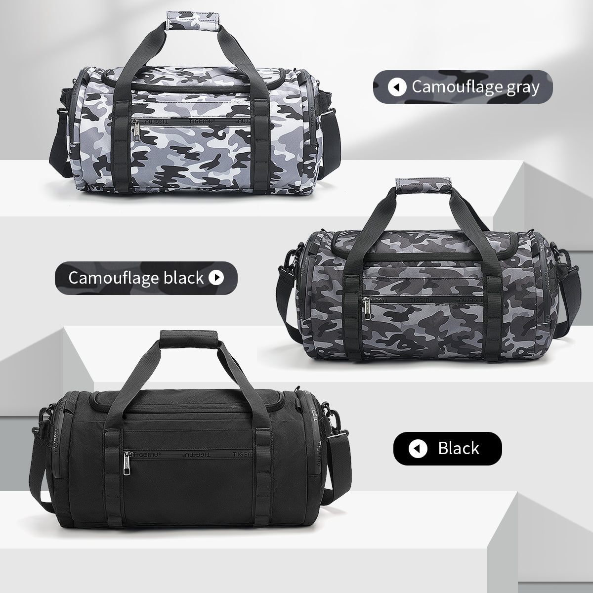 Tigernu High Quality Large Capacity Multi-pocket Waterproof Compartment Nylon Lightweight Wear-resistant Simple Outdoor Travel Backpack