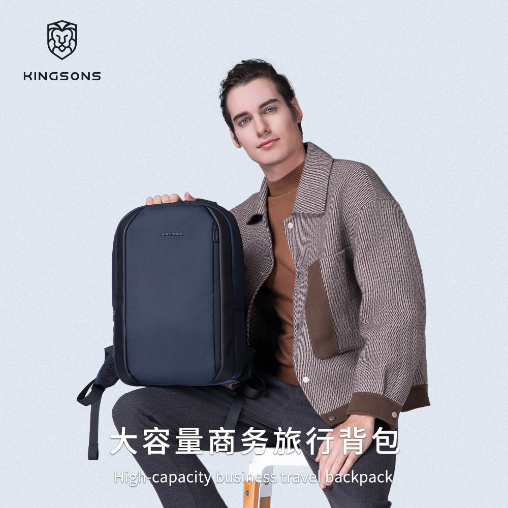 Kingsons Large Capacity Durable Business Laptop Backpack Leather Laptop Backpack Custom logo Waterproof Backpack School Bags