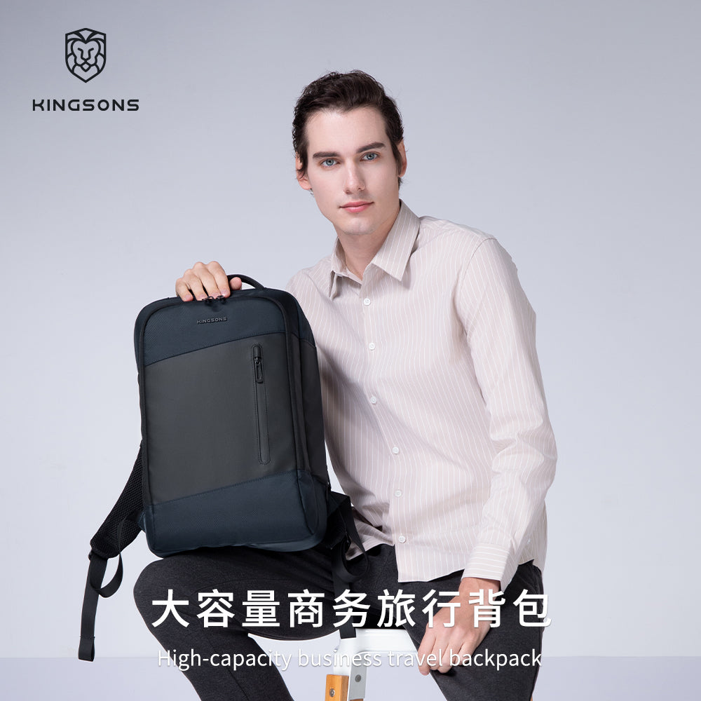 Kingsons Durable Business Laptop Backpack Leather