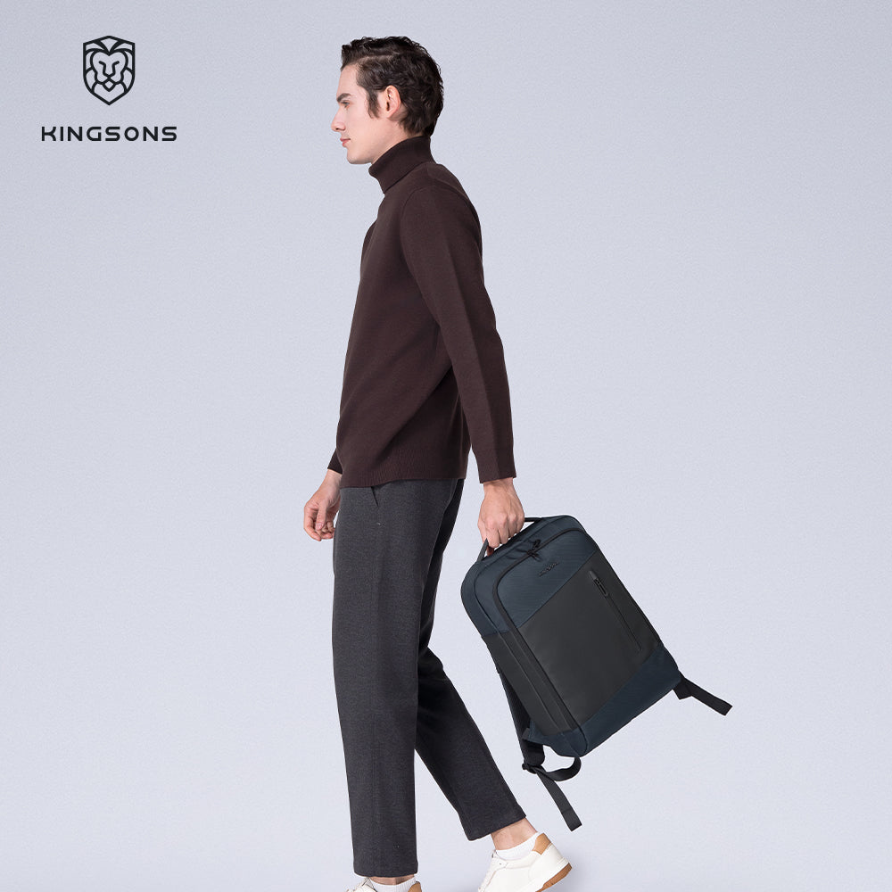 Kingsons Durable Business Laptop Backpack Leather