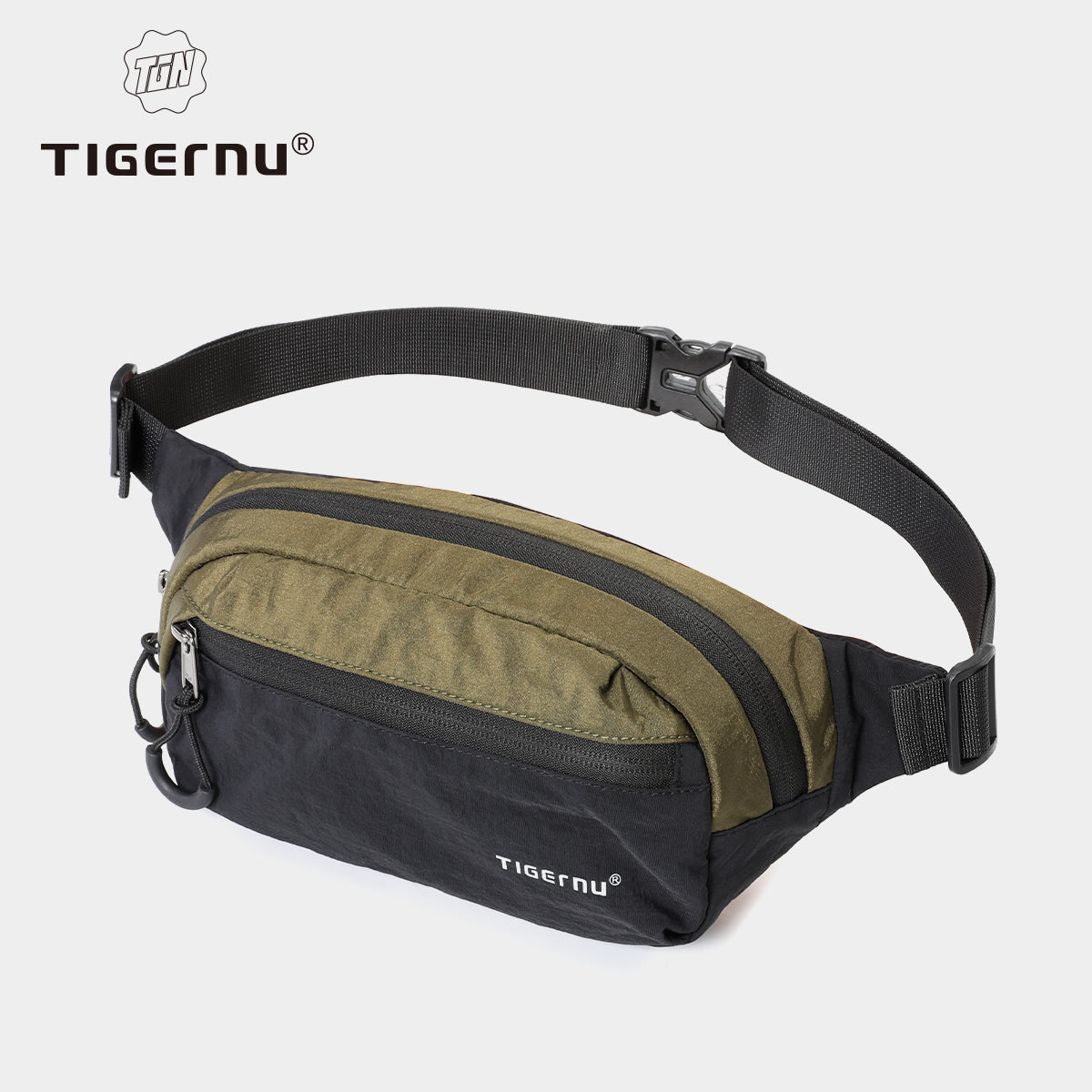 Tigernu High Quality Fashion Layered Storage Multi-pocket Nylon Durable Lightweight Waterproof Outdoor Daily Men Crossbody Bag