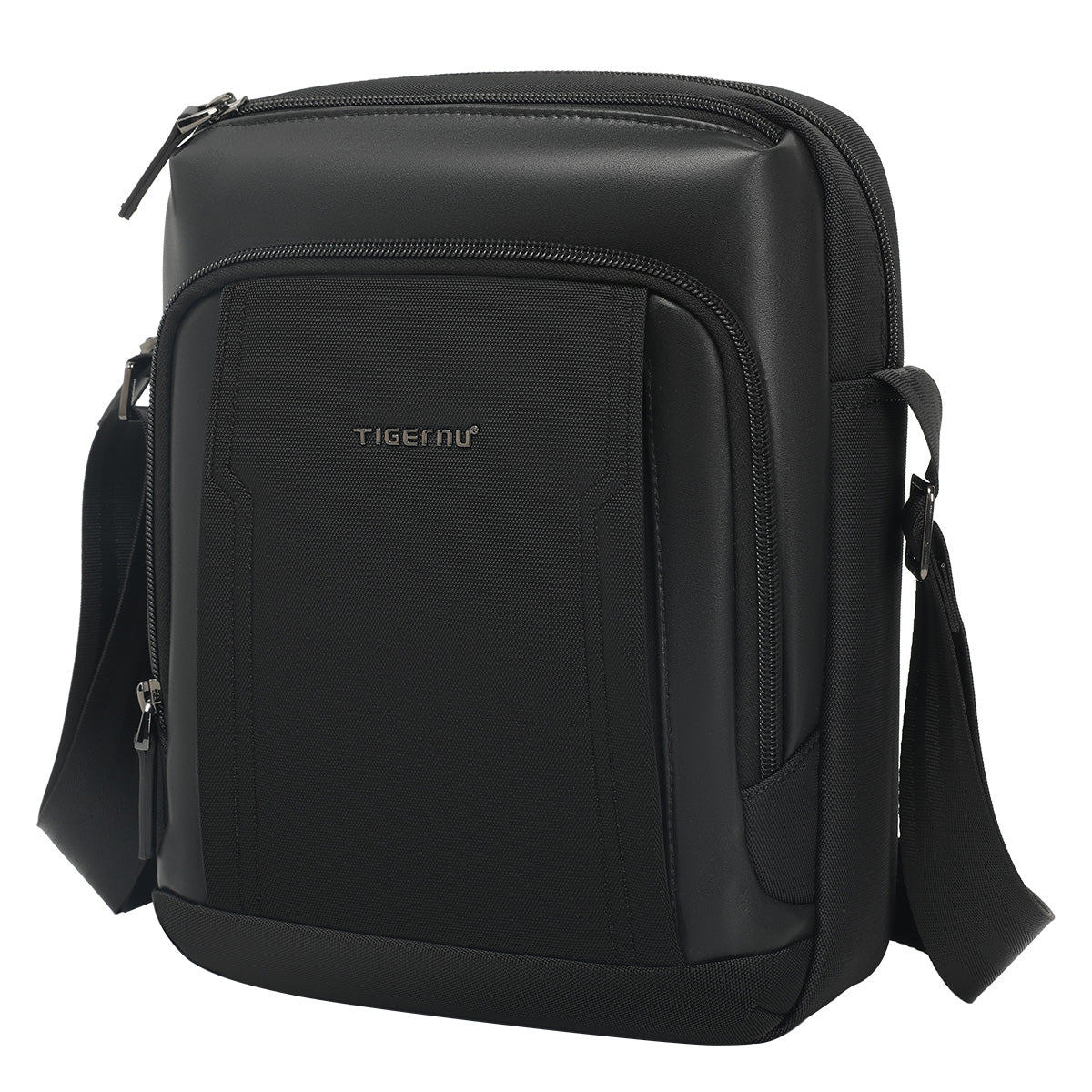 TIGERNU Men's Multifunctional Nylon Laptop Shoulder Sling Bag 9.7inches Fashionable Multi-Pocket Storage for Commuting