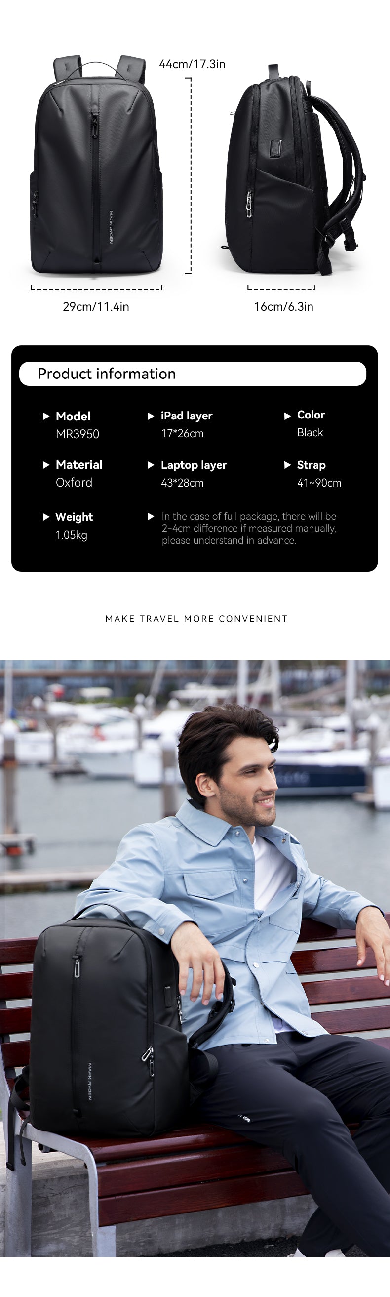 Mark Ryden Factory Hot Mini Crossbody Bag Men's Chest Bag Large Capacity Small Backpack Light Luxury Storage Bag