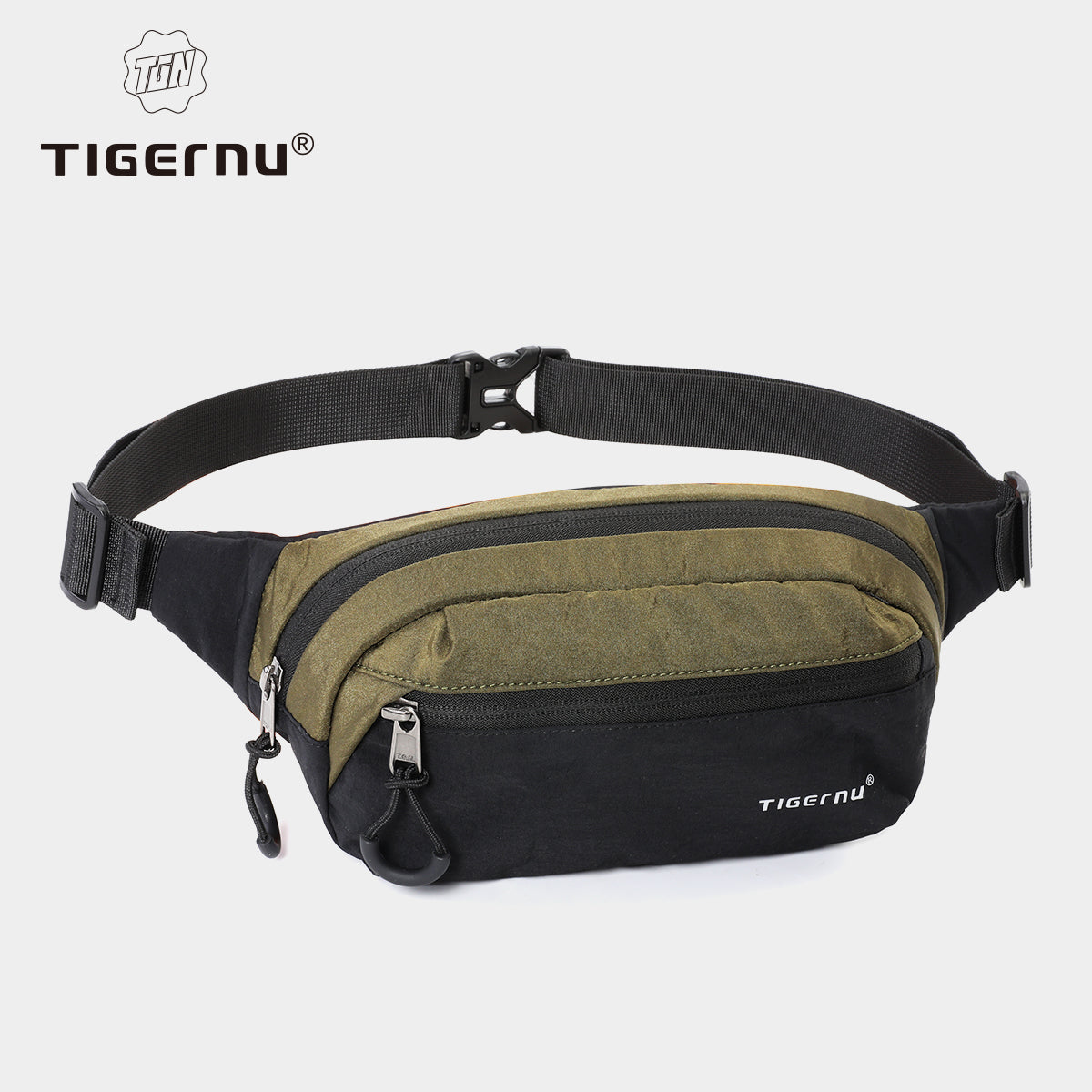 Tigernu High Quality Fashion Layered Storage Multi-pocket Nylon Durable Lightweight Waterproof Outdoor Daily Men Crossbody Bag