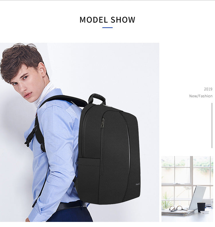 Tigernu Mens Backpack Bag Fit 15.6 Inch Laptop USB Recharging Travel Male Bag Anti-thief Student Bag