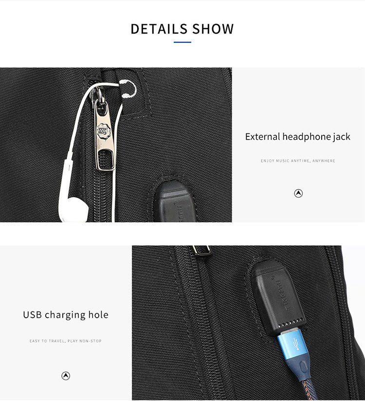Tigernu Mens Backpack Bag Fit 15.6 Inch Laptop USB Recharging Travel Male Bag Anti-thief Student Bag