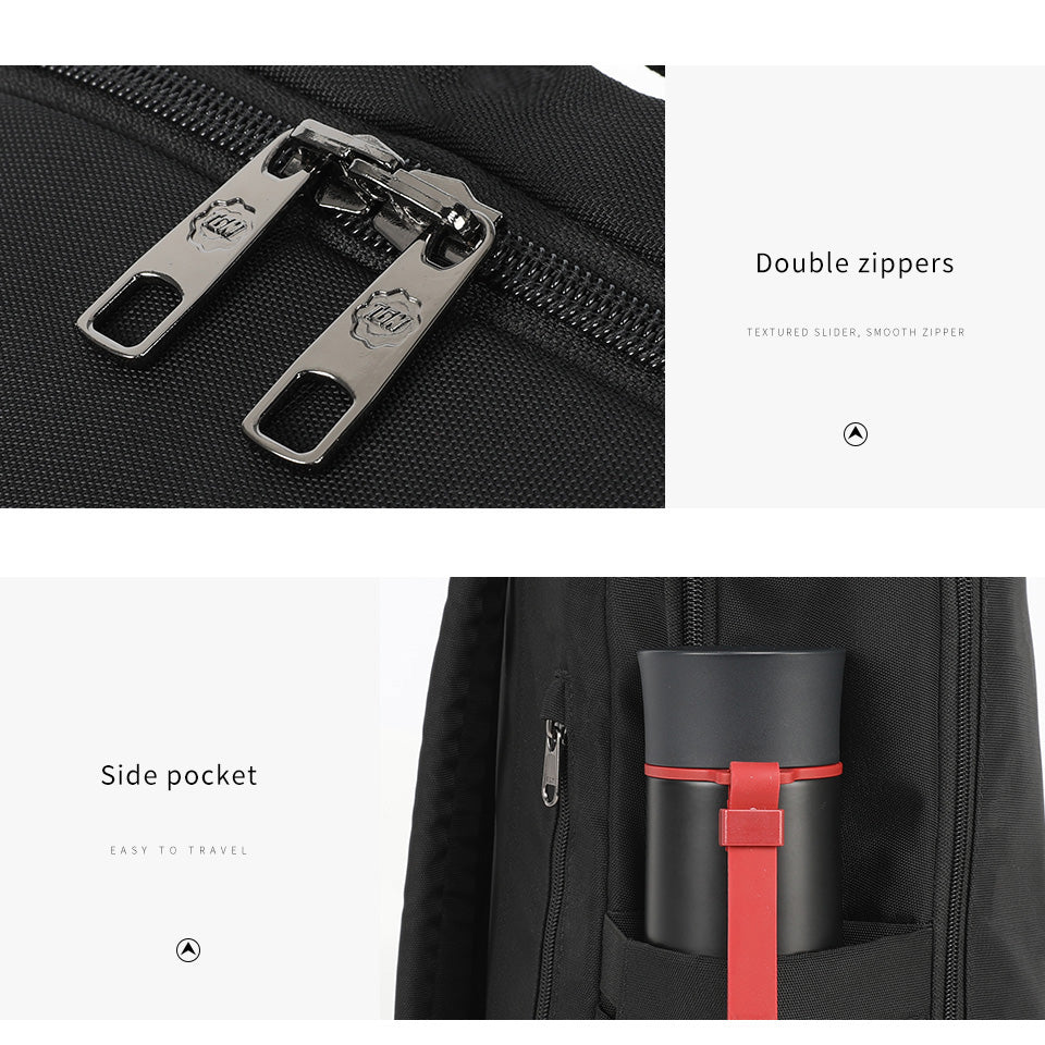 Tigernu Mens Backpack Bag Fit 15.6 Inch Laptop USB Recharging Travel Male Bag Anti-thief Student Bag