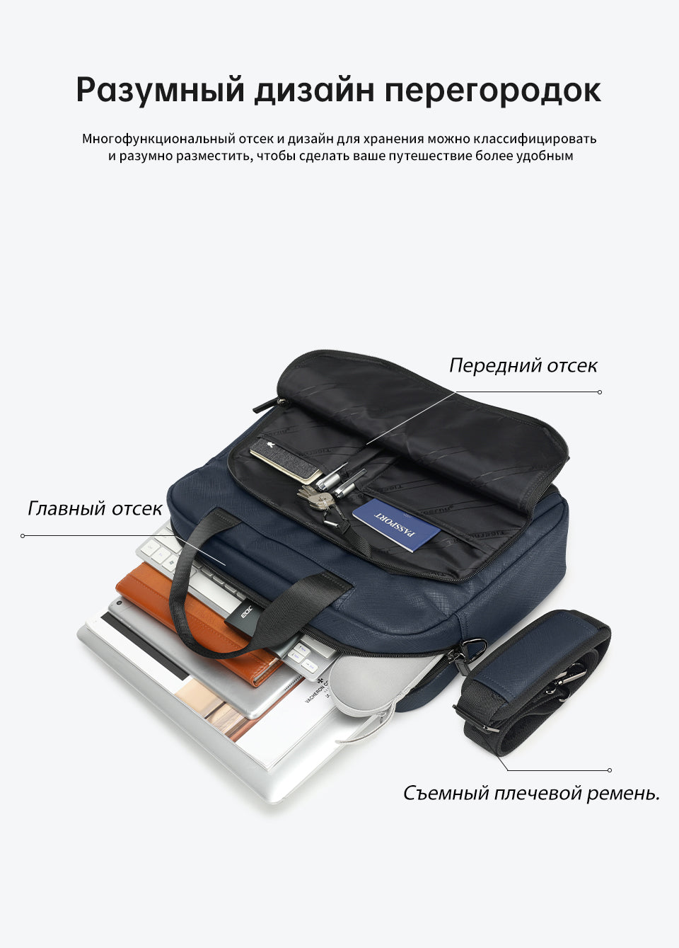 Tigernu Large Capacity Anti-Wrinkle Waterproof Business Travel Bag Formal Meeting Organizer Light Weight Scientific Storage Computer