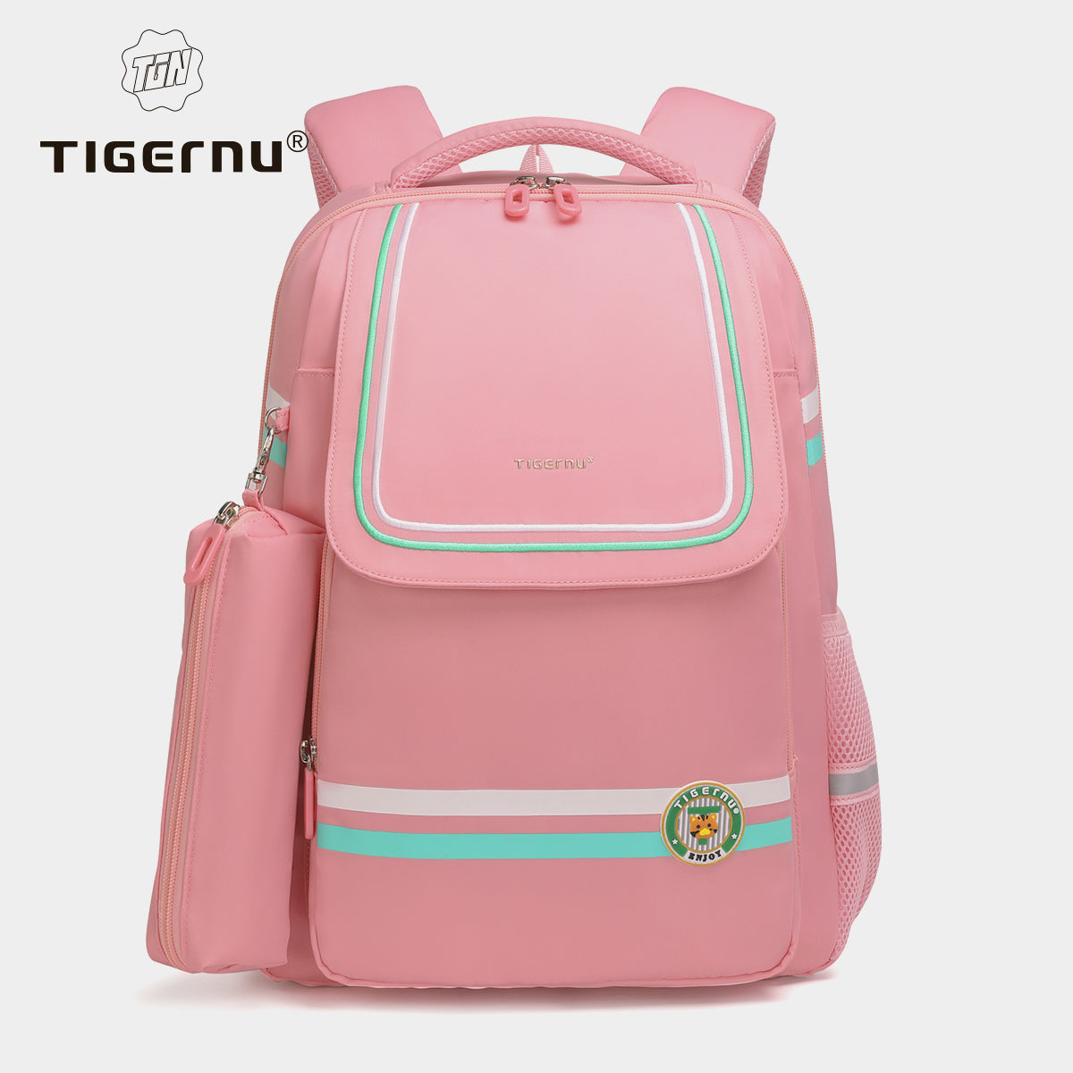 Tigernu High Quality Lightweight Waterproof Student Backpack Large Capacity Oxford Spine Protection Zipper Breathable Safe for Campus