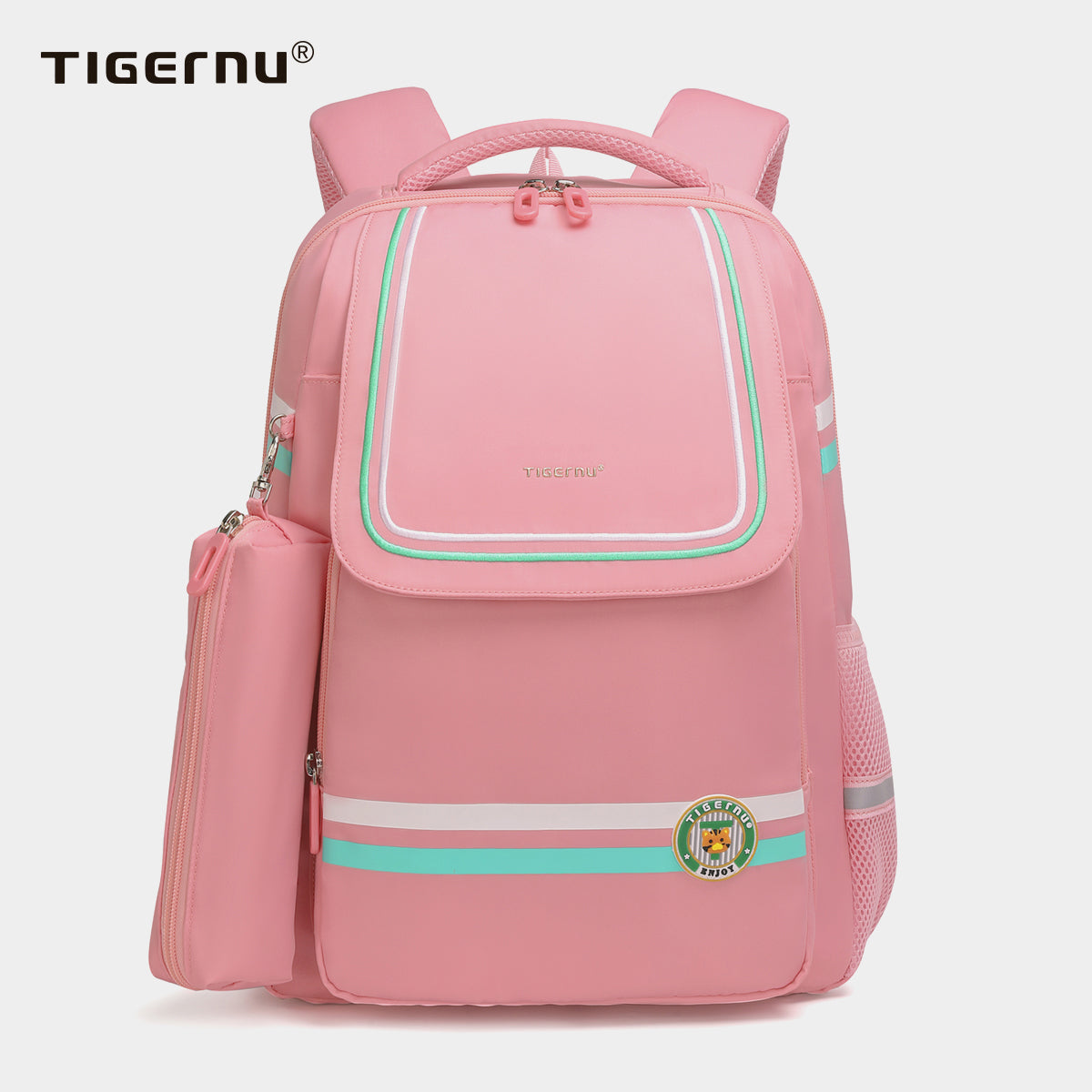 Tigernu High Quality Lightweight Waterproof Student Backpack Large Capacity Oxford Spine Protection Zipper Breathable Safe for Campus
