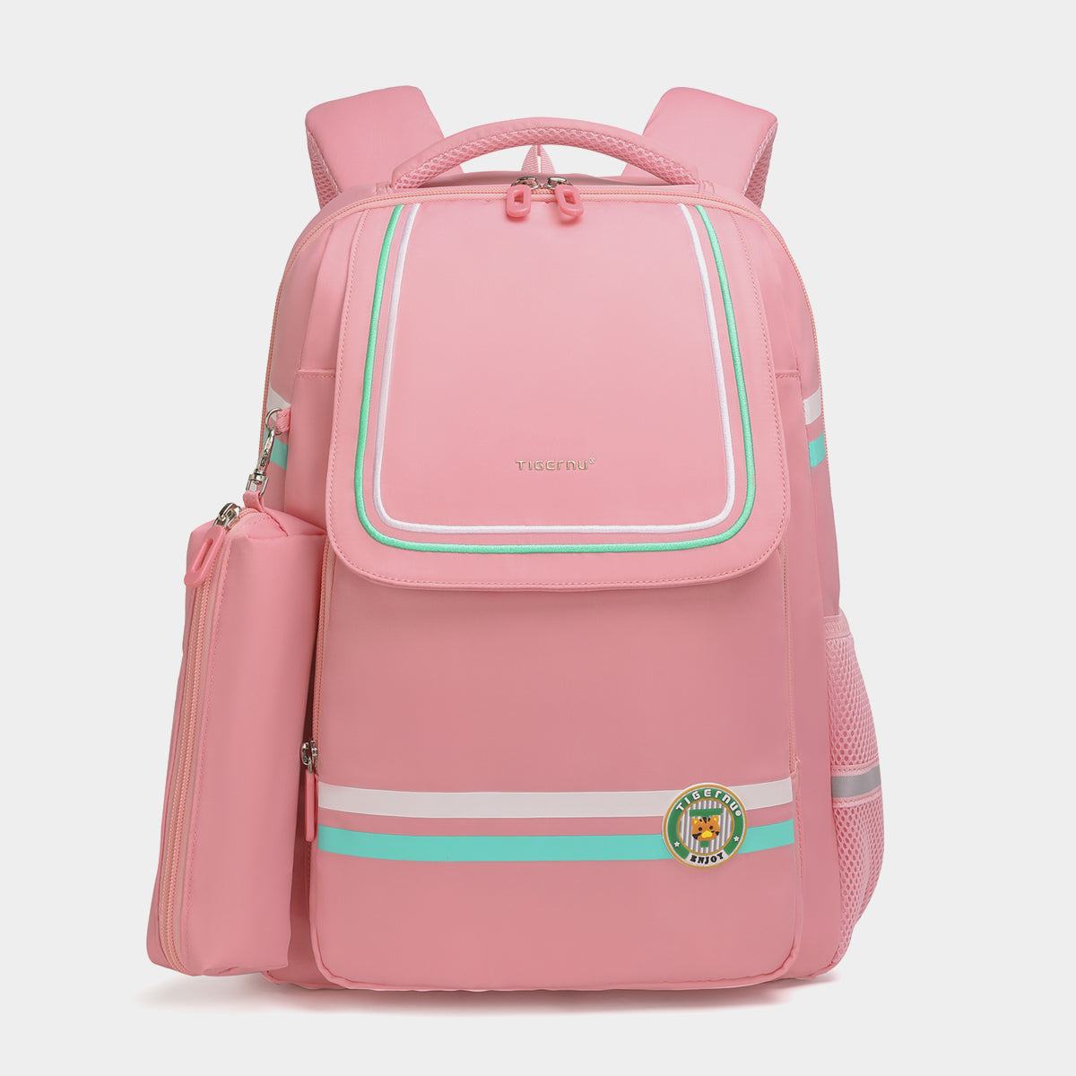 Tigernu High Quality Lightweight Waterproof Student Backpack Large Capacity Oxford Spine Protection Zipper Breathable Safe for Campus
