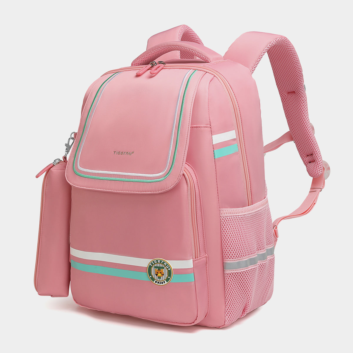 Tigernu High Quality Lightweight Waterproof Student Backpack Large Capacity Oxford Spine Protection Zipper Breathable Safe for Campus