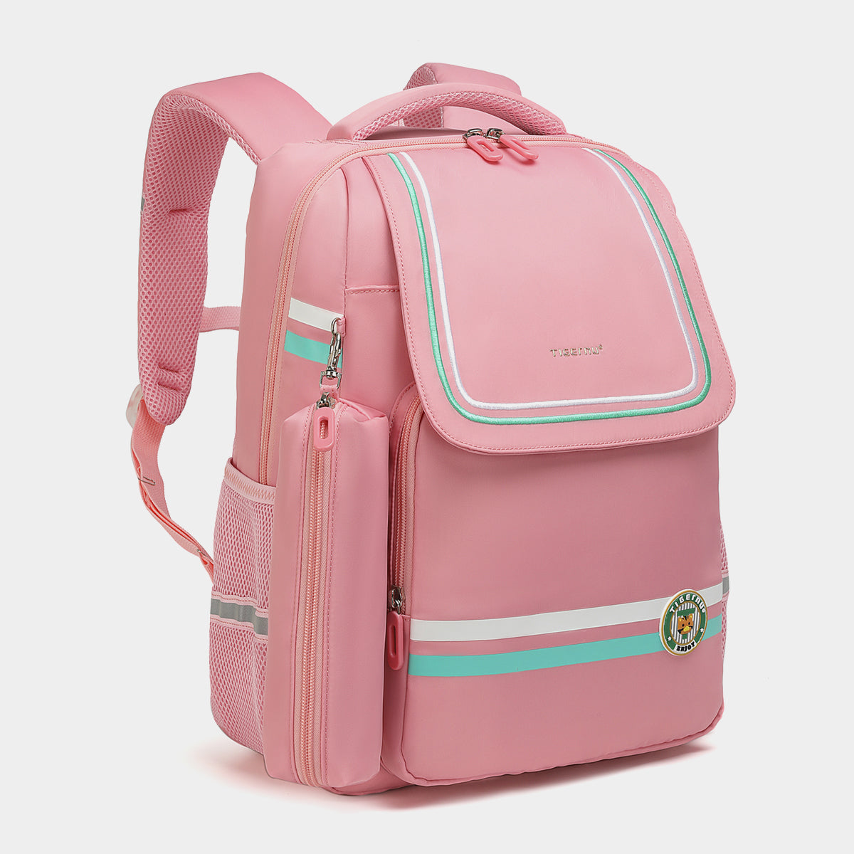 Tigernu High Quality Lightweight Waterproof Student Backpack Large Capacity Oxford Spine Protection Zipper Breathable Safe for Campus