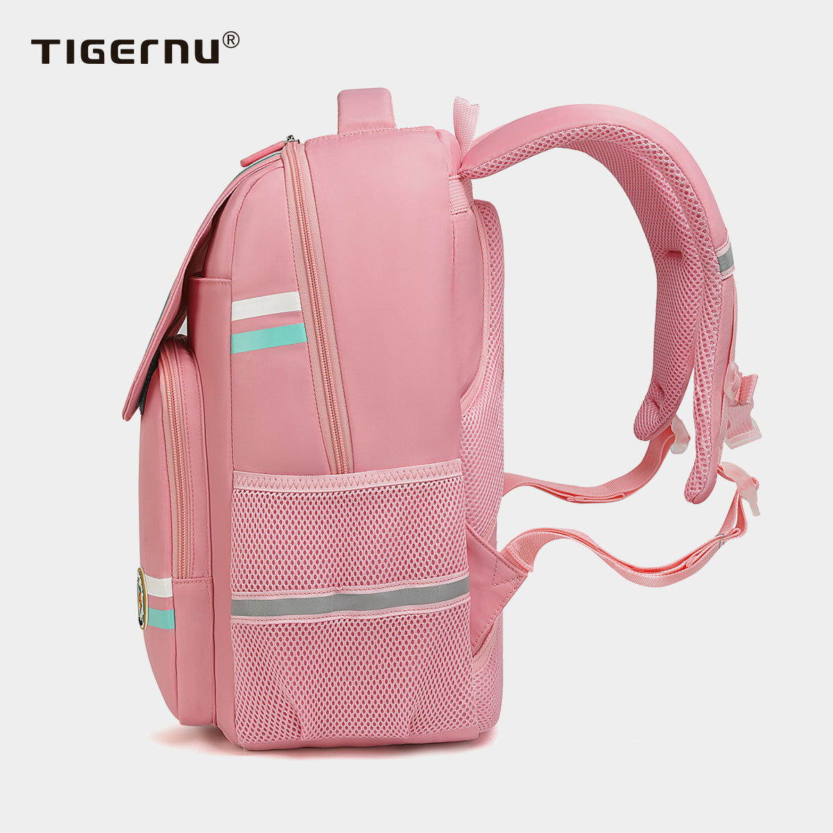Tigernu High Quality Lightweight Waterproof Student Backpack Large Capacity Oxford Spine Protection Zipper Breathable Safe for Campus