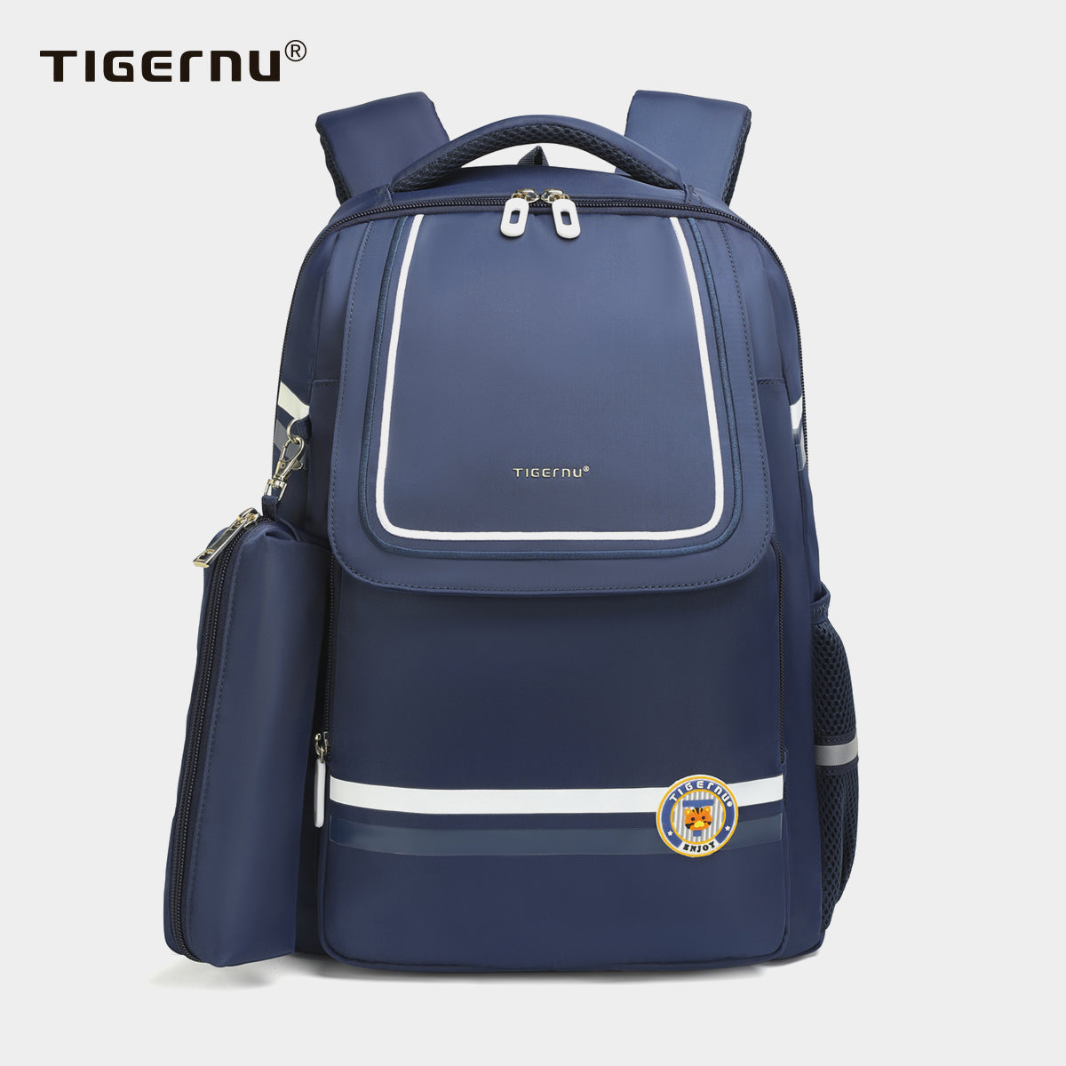 Tigernu High Quality Lightweight Waterproof Student Backpack Large Capacity Oxford Spine Protection Zipper Breathable Safe for Campus