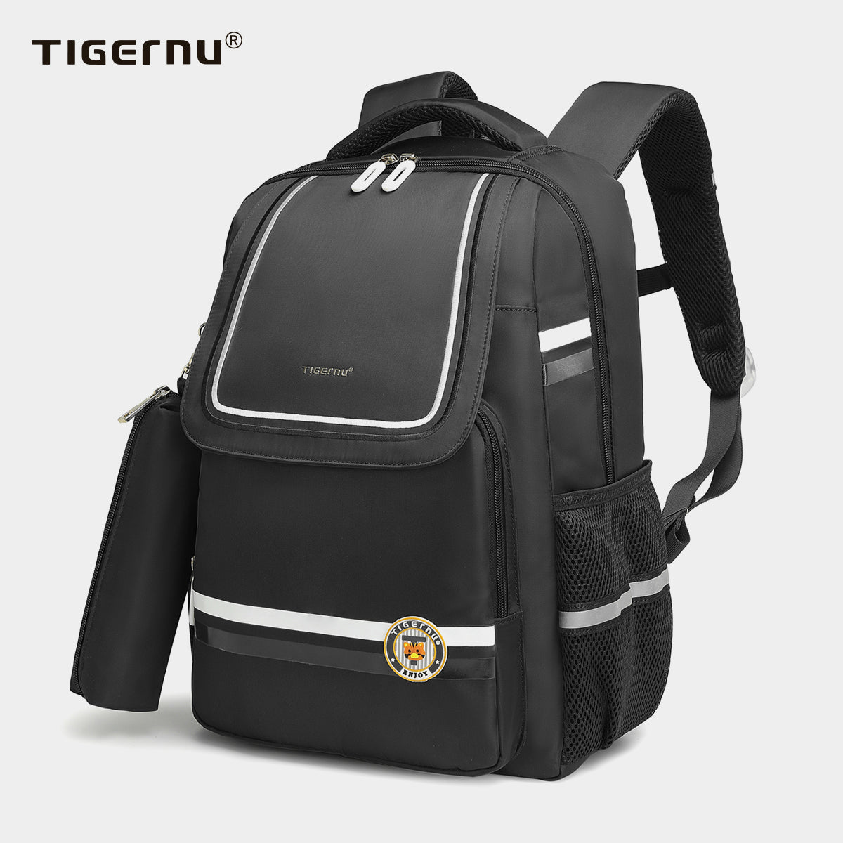 Tigernu High Quality Lightweight Waterproof Student Backpack Large Capacity Oxford Spine Protection Zipper Breathable Safe for Campus