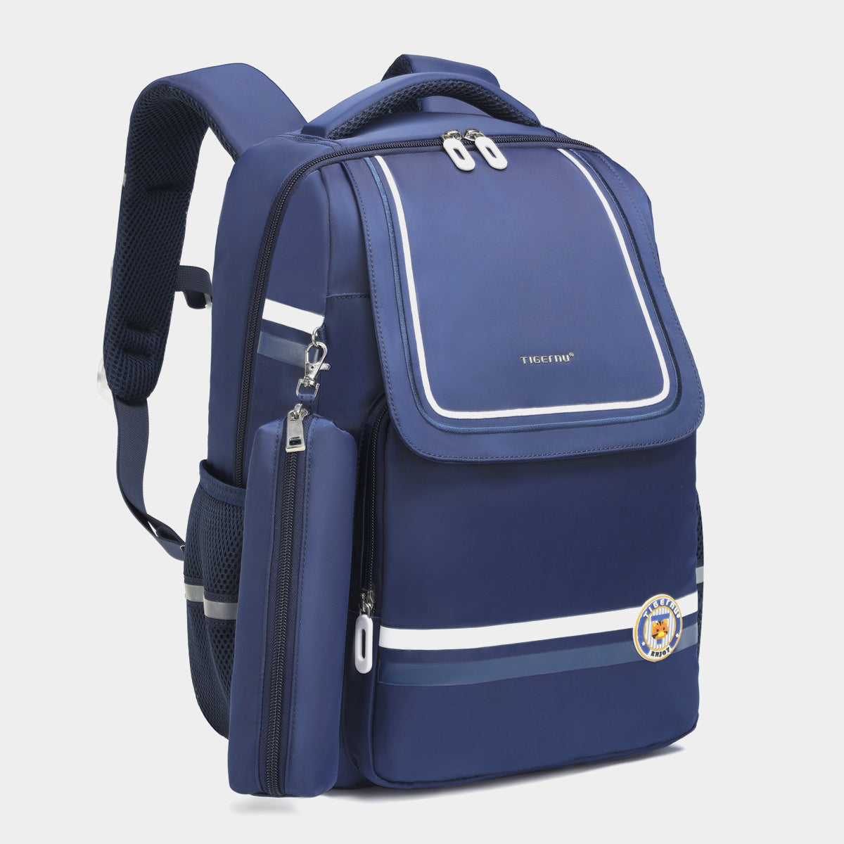 Tigernu High Quality Lightweight Waterproof Student Backpack Large Capacity Oxford Spine Protection Zipper Breathable Safe for Campus