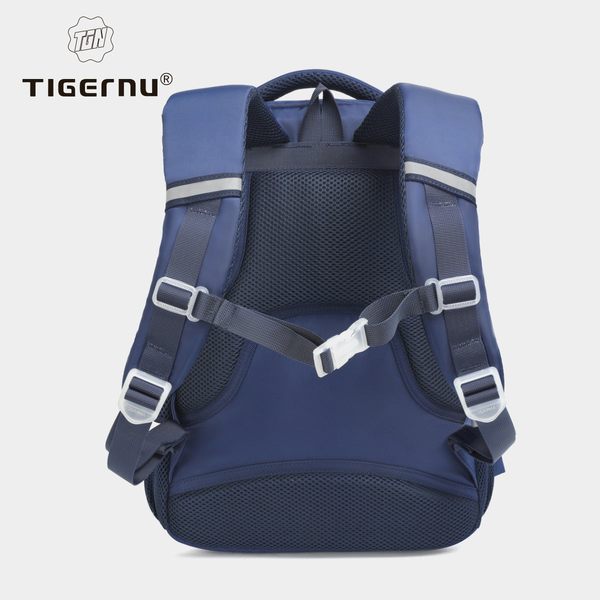 Tigernu High Quality Lightweight Waterproof Student Backpack Large Capacity Oxford Spine Protection Zipper Breathable Safe for Campus