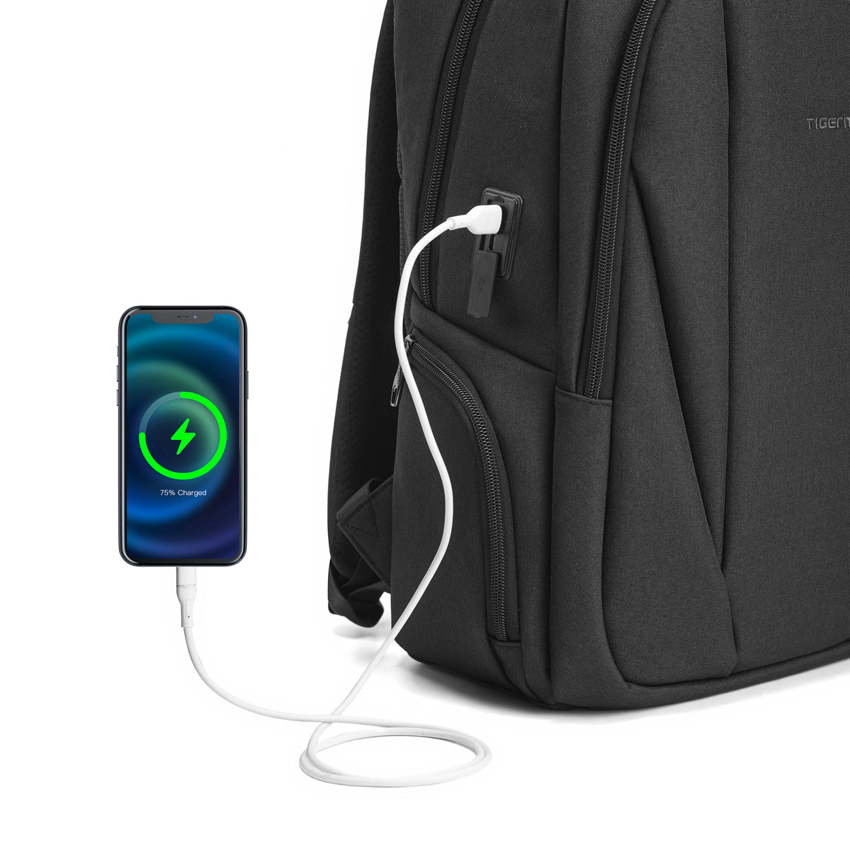 Tigernu High Quality Wholesale 15.6 Inch Computer Compartment Nylon USB Breathable Lightweight Waterproof Outdoor Travel Bag