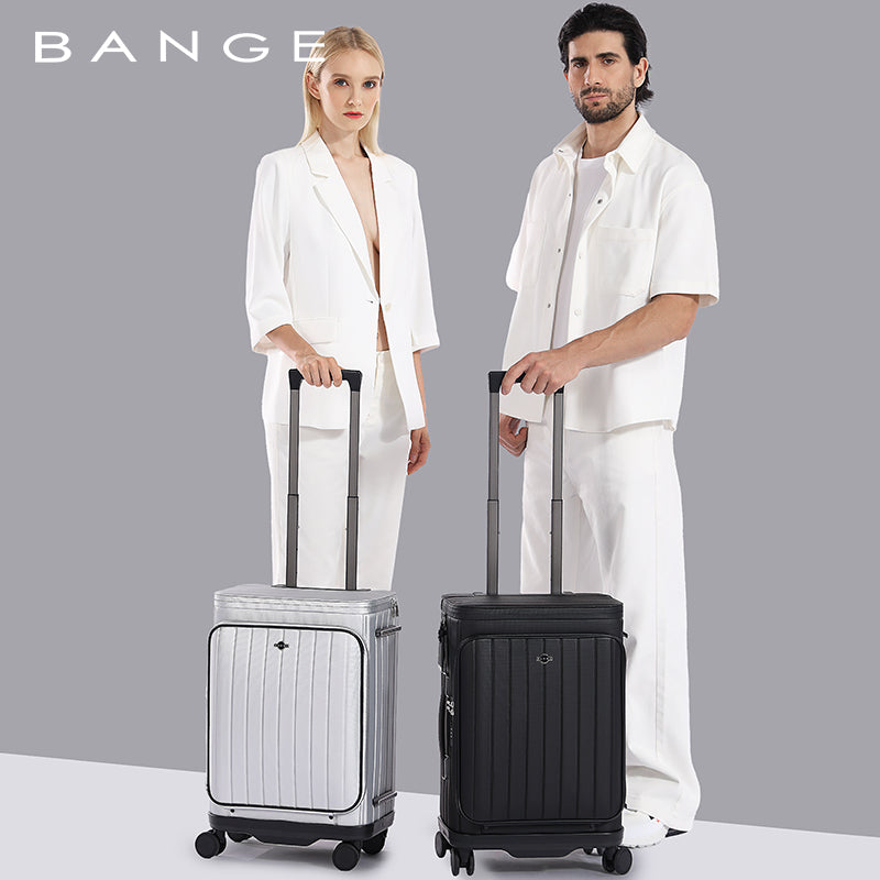 Bange Unisex 360 Degree Silent Glide Wheels TSA Lock Premium 20inch Carry on Multifunction Travel Luggage