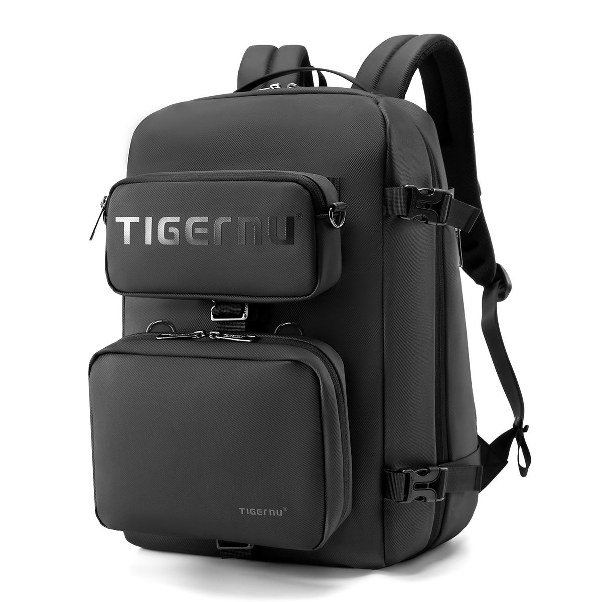 Tigernu Multi Functional Expansion Compartment, USB Waterproof and Breathable Honeycomb Back Panel, Nylon 3-in-1 Detachable Travel Bag