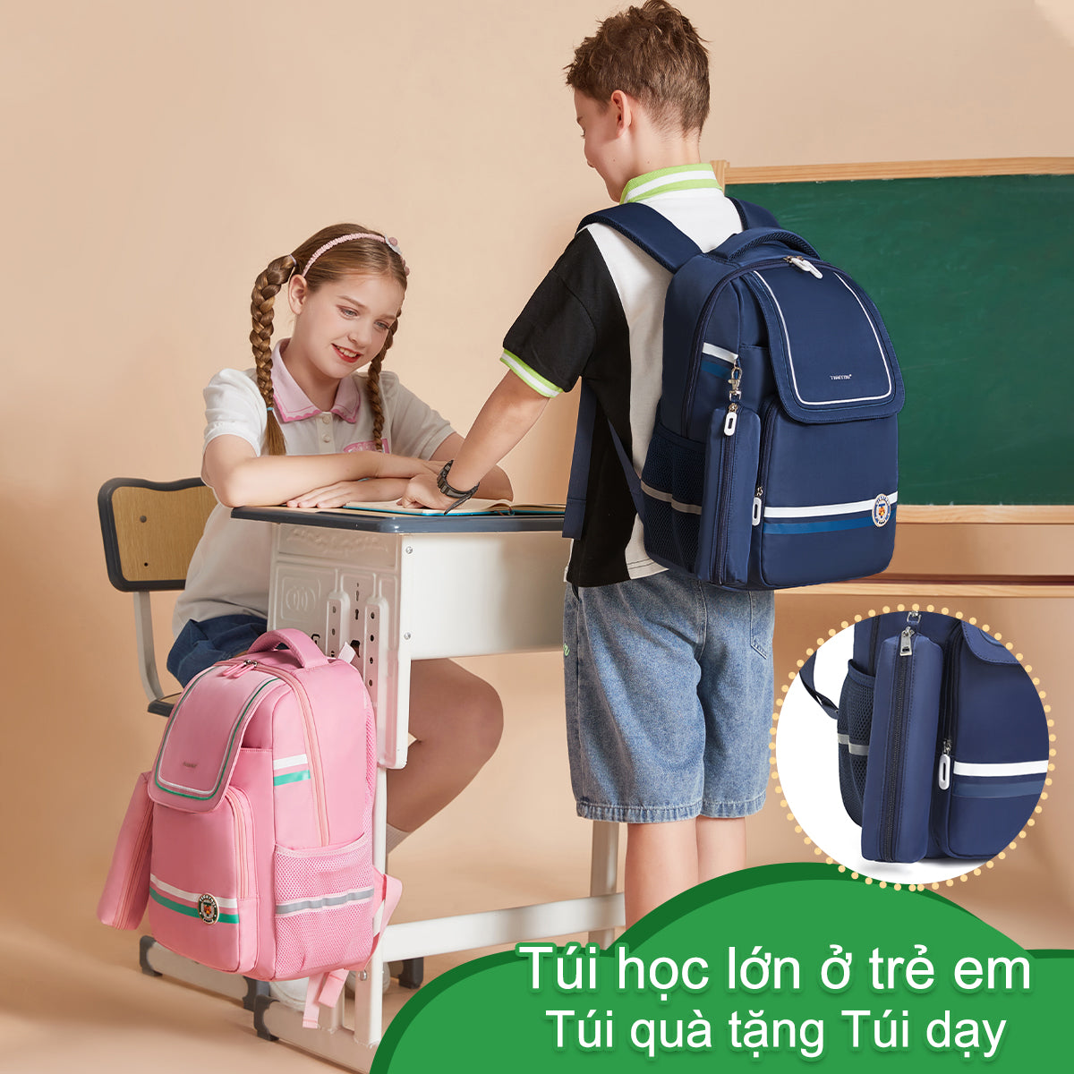 Tigernu High Quality Lightweight Waterproof Student Backpack Large Capacity Oxford Spine Protection Zipper Breathable Safe for Campus
