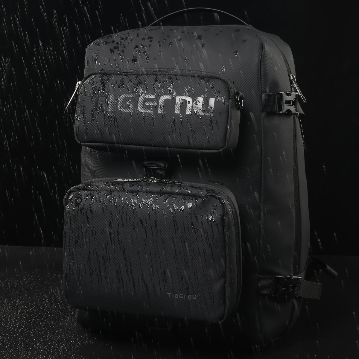 Tigernu Multi Functional Expansion Compartment, USB Waterproof and Breathable Honeycomb Back Panel, Nylon 3-in-1 Detachable Travel Bag