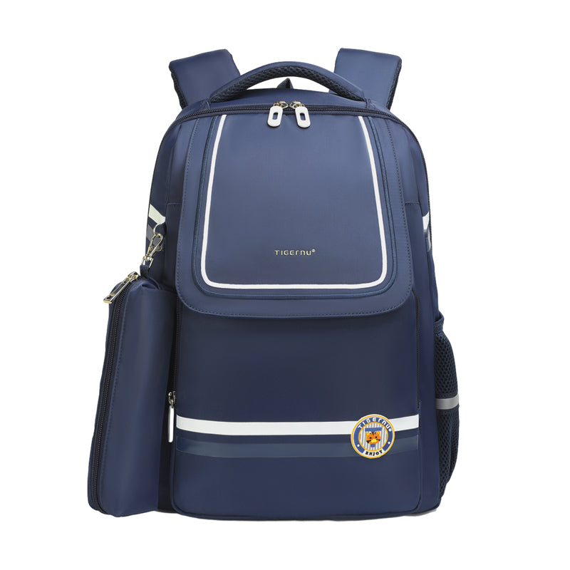 Tigernu High Quality Lightweight Waterproof Student Backpack Large Capacity Oxford Spine Protection Zipper Breathable Safe for Campus