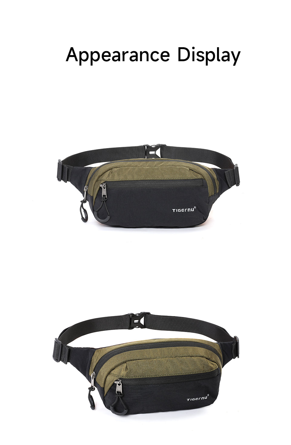 Tigernu High Quality Fashion Layered Storage Multi-pocket Nylon Durable Lightweight Waterproof Outdoor Daily Men Crossbody Bag