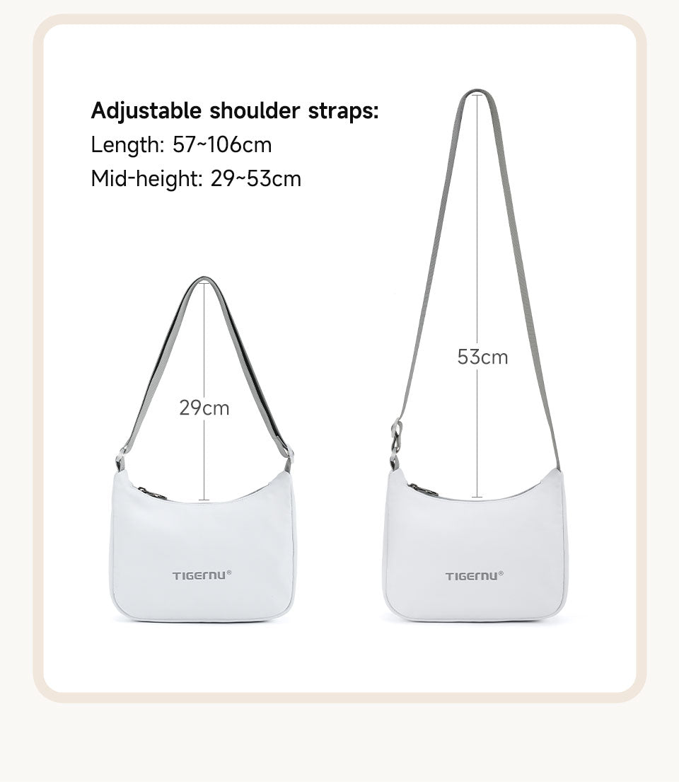 Tigernu High Quality Fashion Lady Cross Body Bag Lightweight Waterproof Nylon Sling Bags Adjustable Strap Zipper for Women